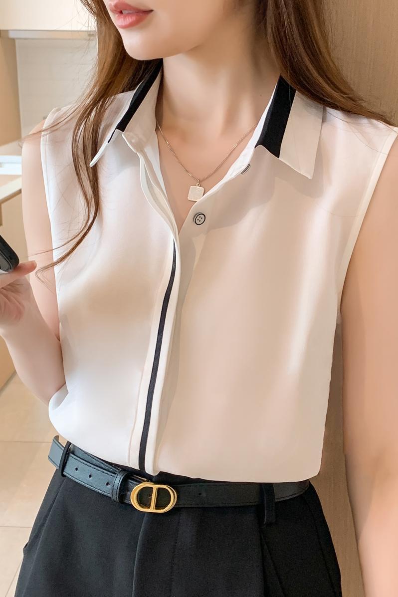Sleeveless Chiffon Top