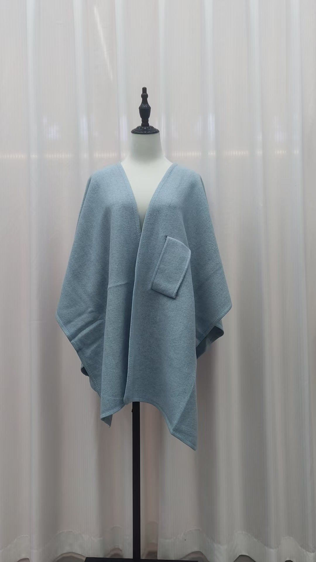 Fur Knitted Cardigan Cape And Shawl