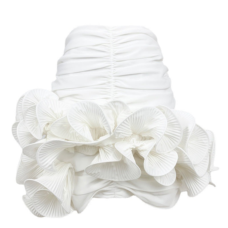 French Minority Flower Hip Skirt