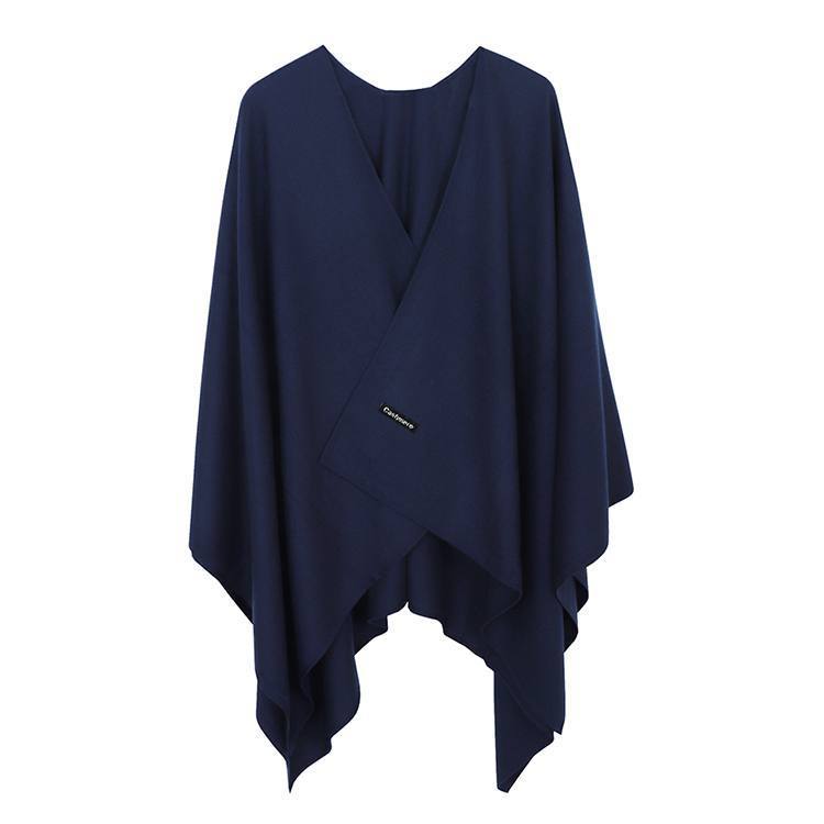 Solid Cashmere cloak shawl