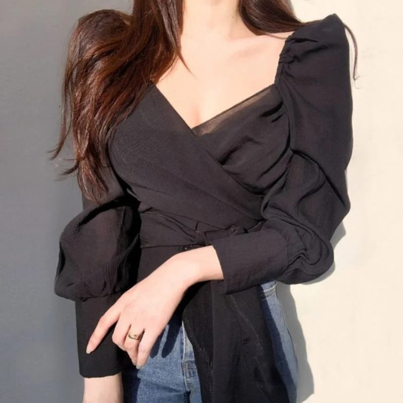 Off shoulder Chiffon Blouse