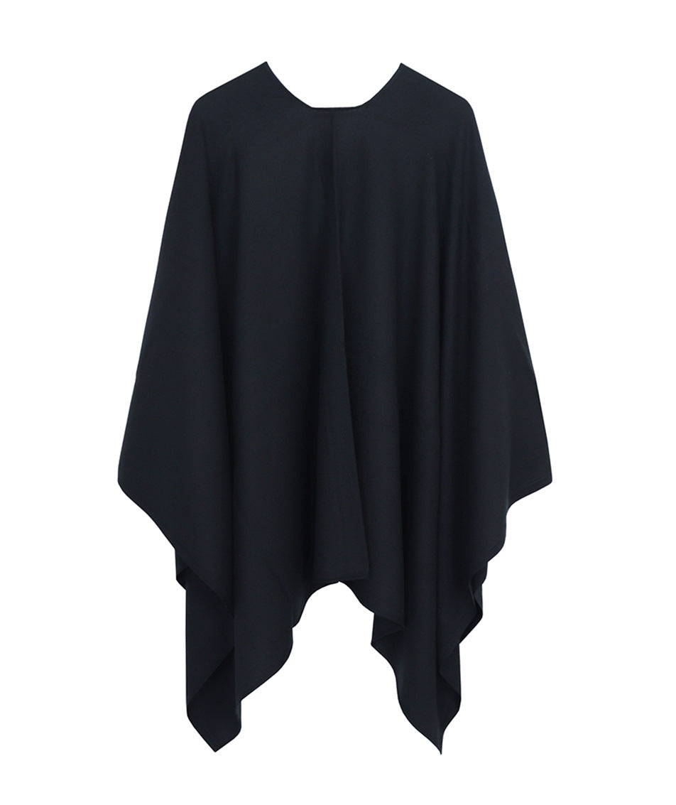 Solid Cashmere cloak shawl