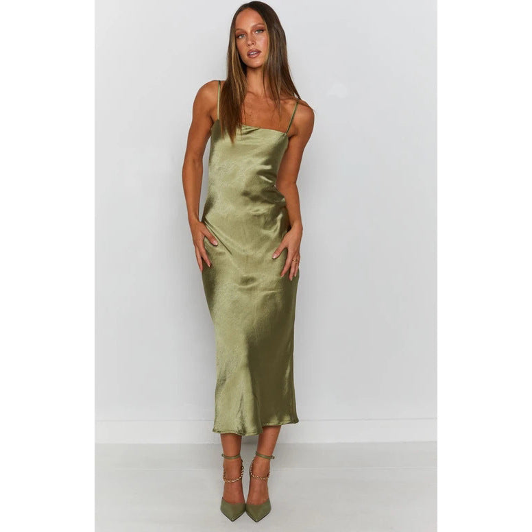 Socialite Style Slim-fit Sexy Back Lace-up Dress