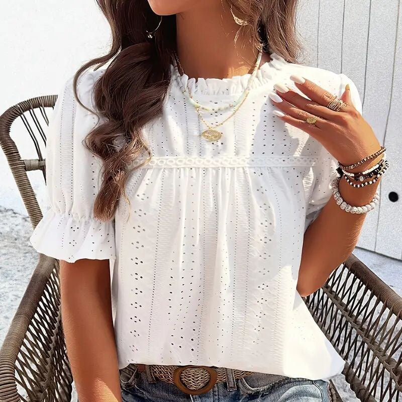 Women's Elegant Ruffle Detail Blouse