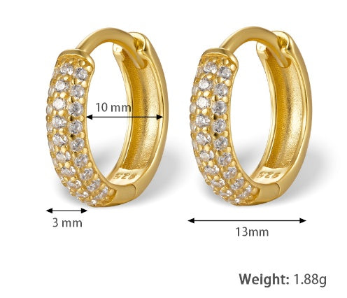 Paved Hoops Earrings