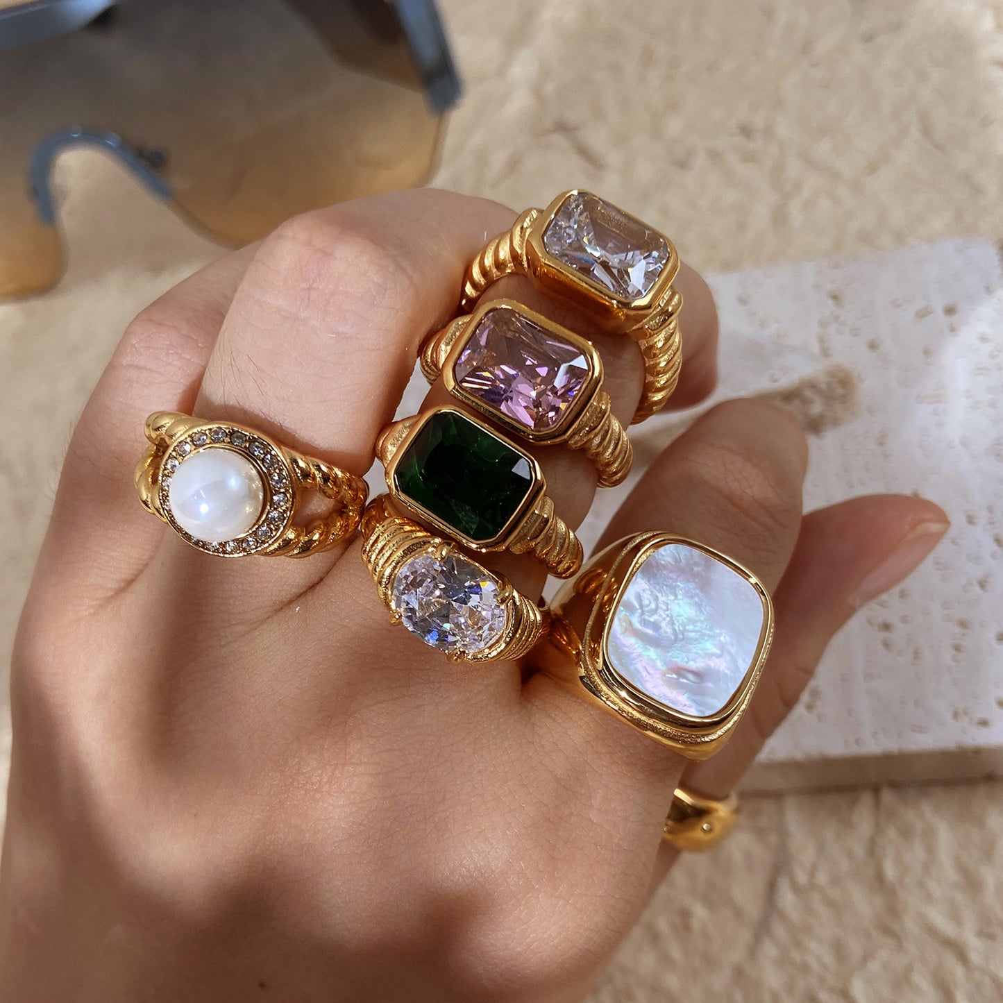 Trendy Style Zircon Ring For Women