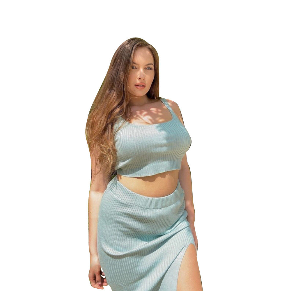 Plus Size Solid Color Dress