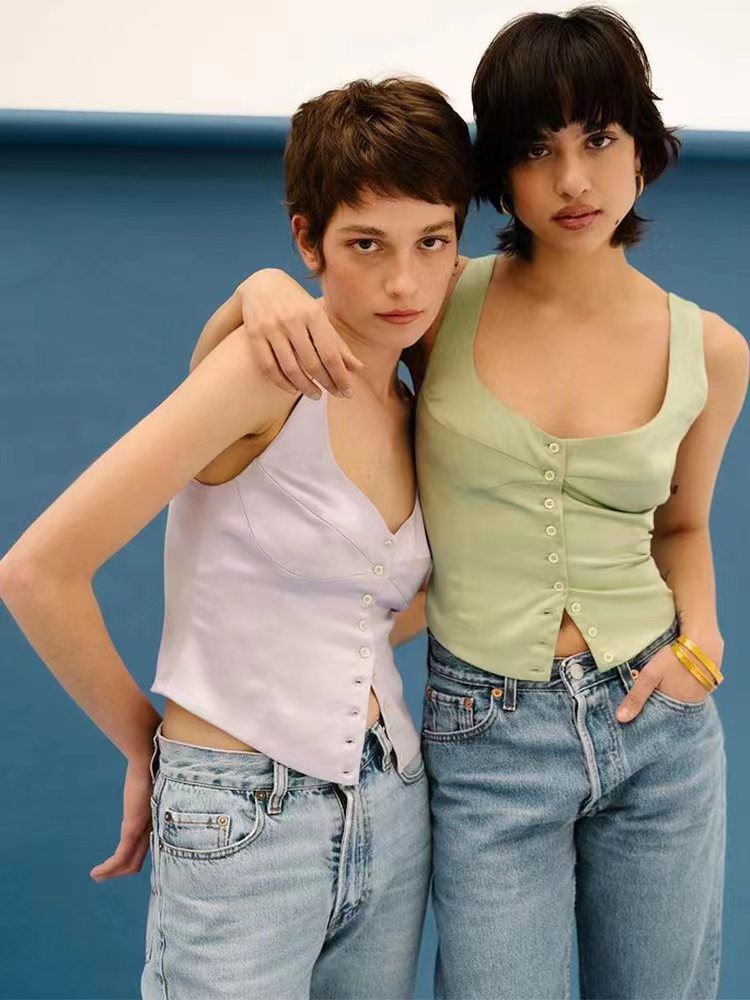 Square-neck Small Slip Top
