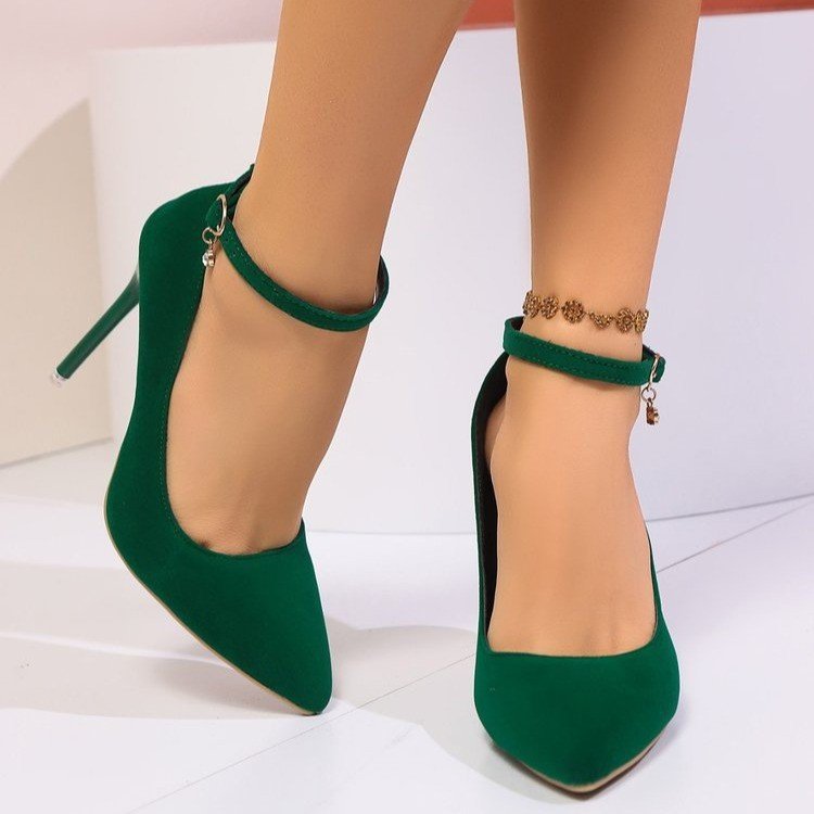 Pointed Toe Buckle High Heels