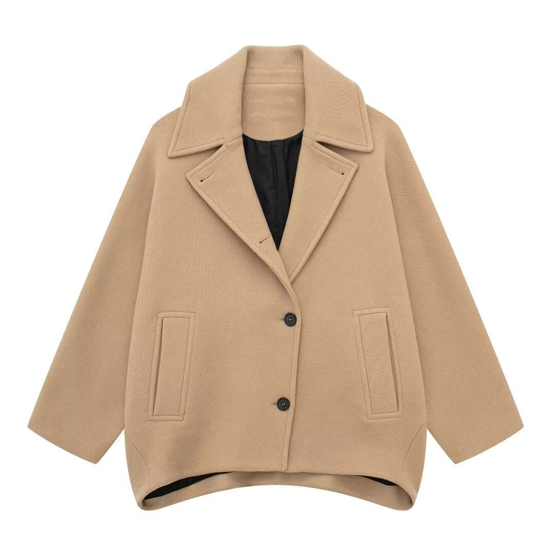 Wool Blended Short Coat