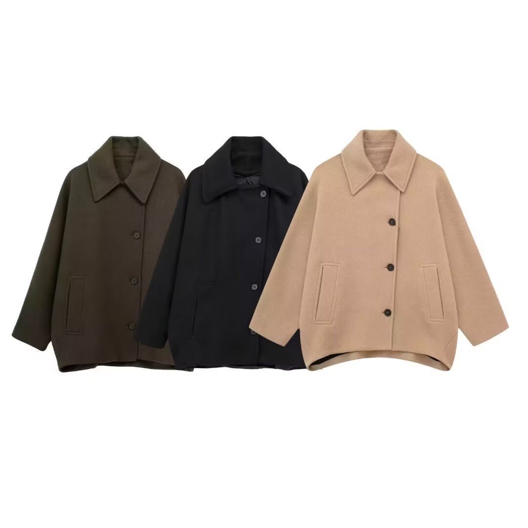 Wool Blended Short Coat