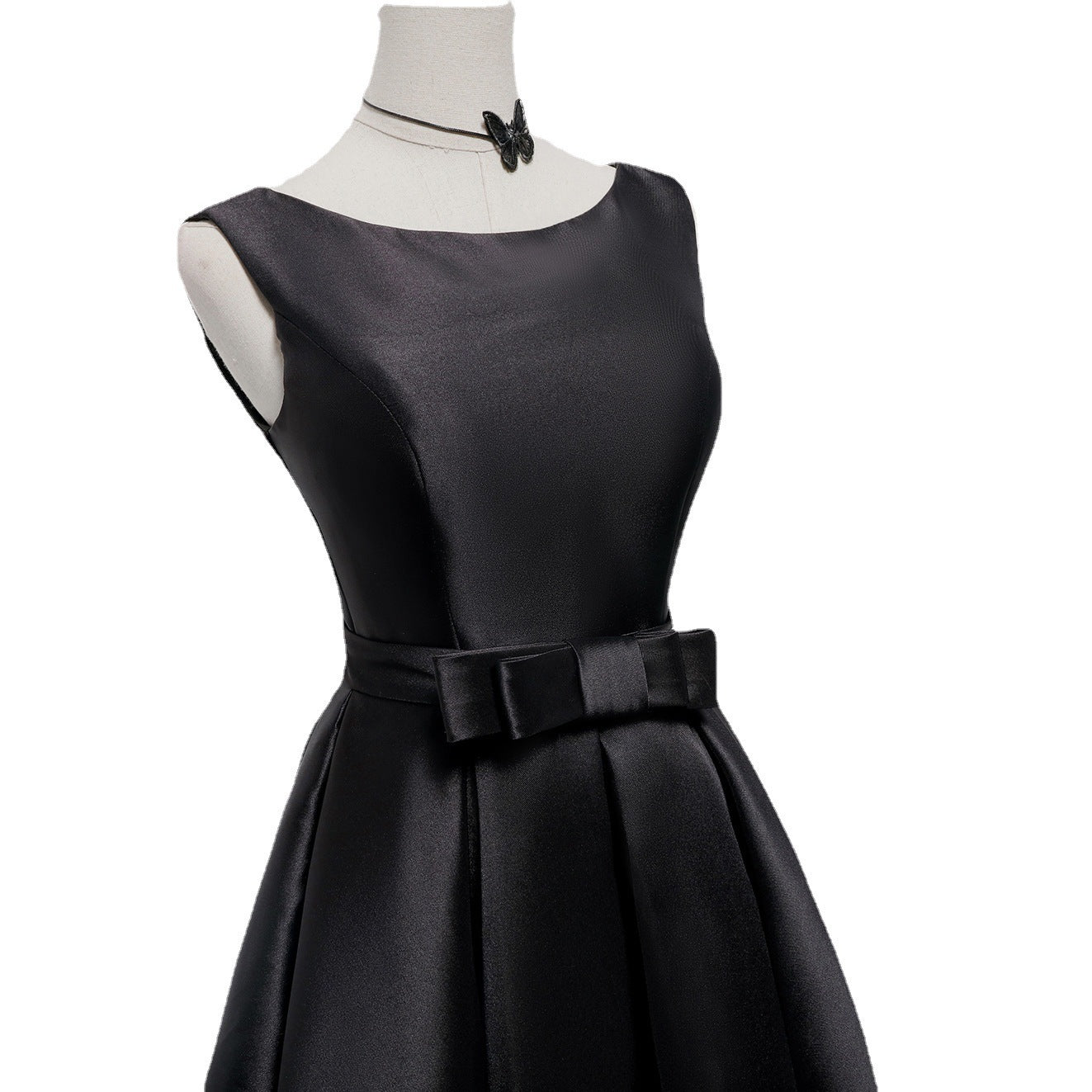 Hepburn Style Elegant Backless Dress