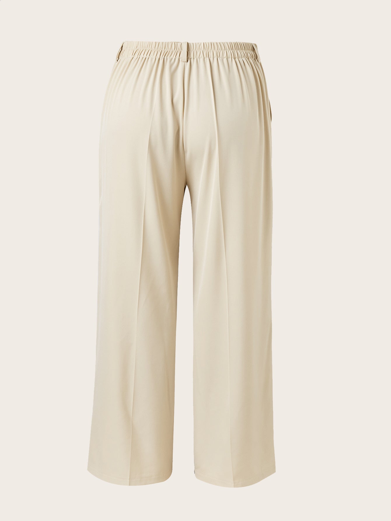 Plus Size High Waist Straight Leg Trousers - Elegant
