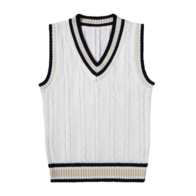 V-neck Woolen Sweater Vest