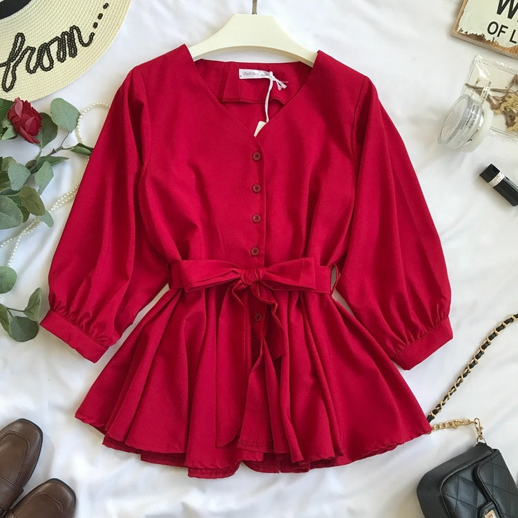 Lantern Sleeve Shirt