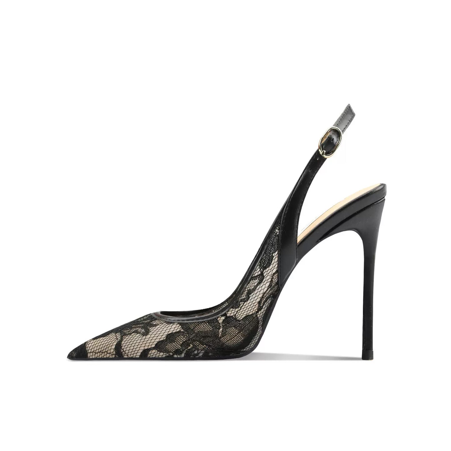 Pointed Lace Mesh Sandals