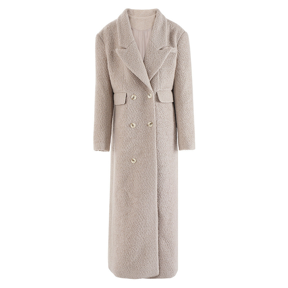 Woolen Elegant Double-breasted Coat