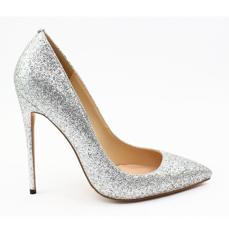 Pointed Glitter high heels
