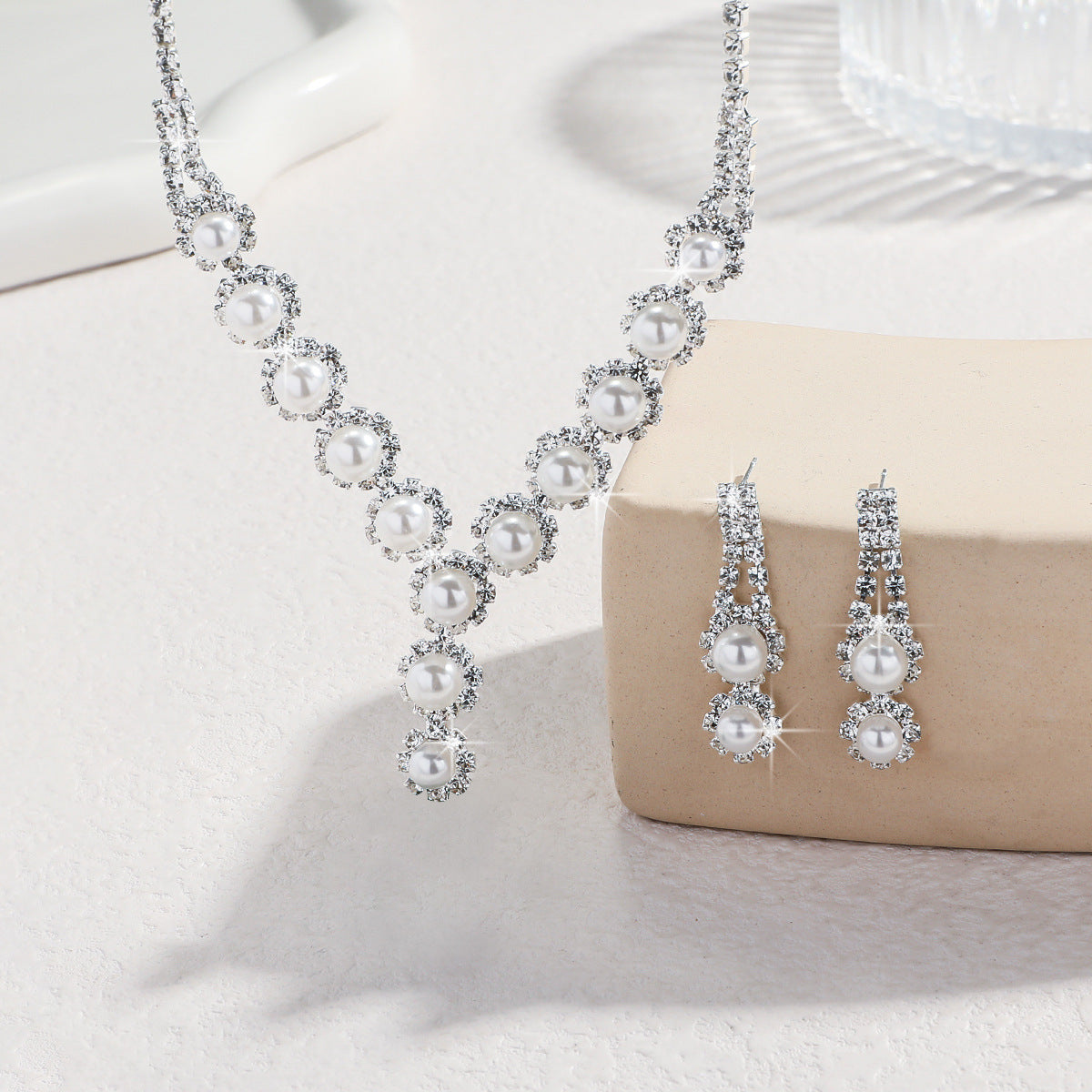 European Rhinestone Suit Necklace