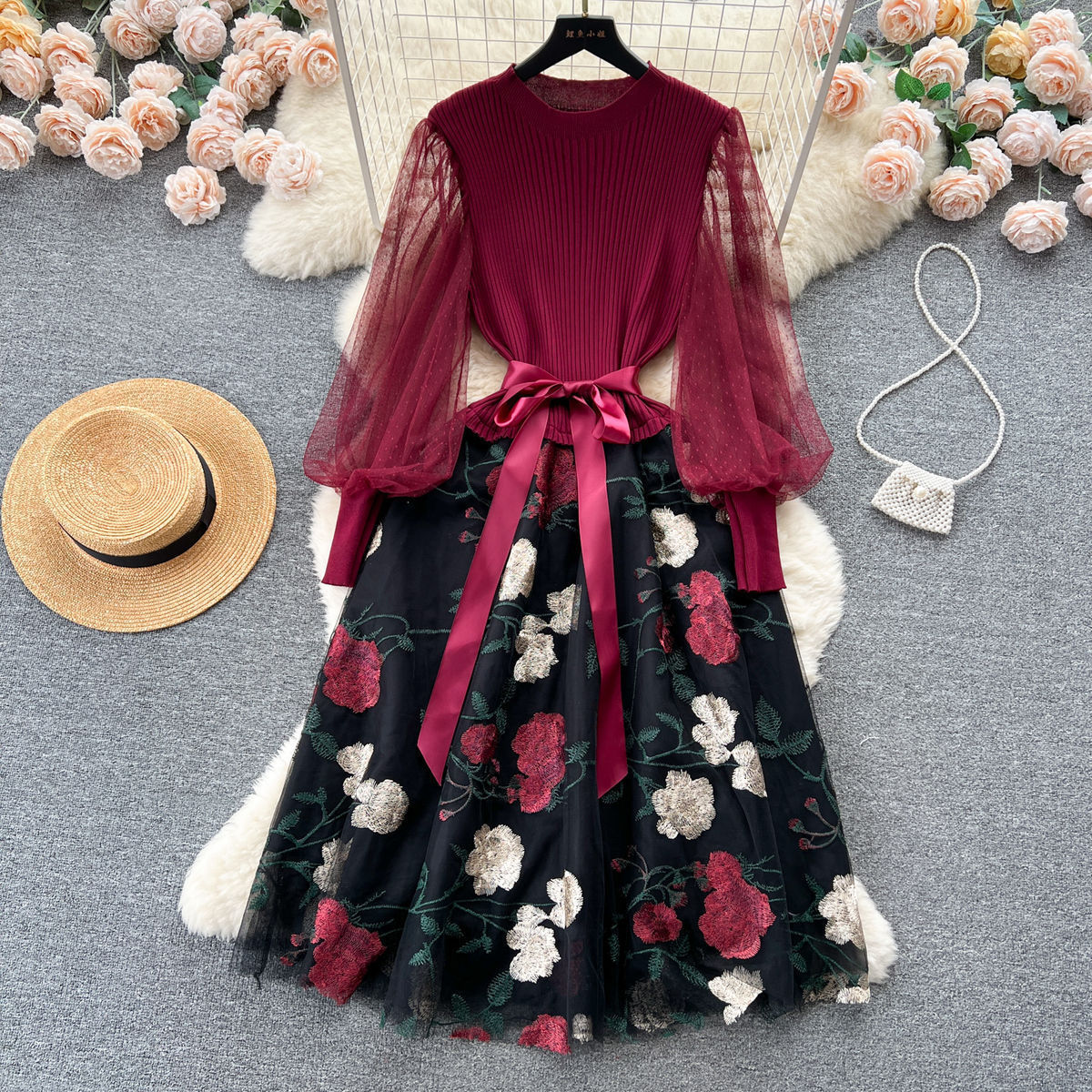 French Entry Lux Socialite Mesh Dress