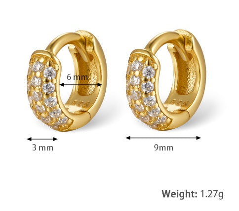 Paved Hoops Earrings