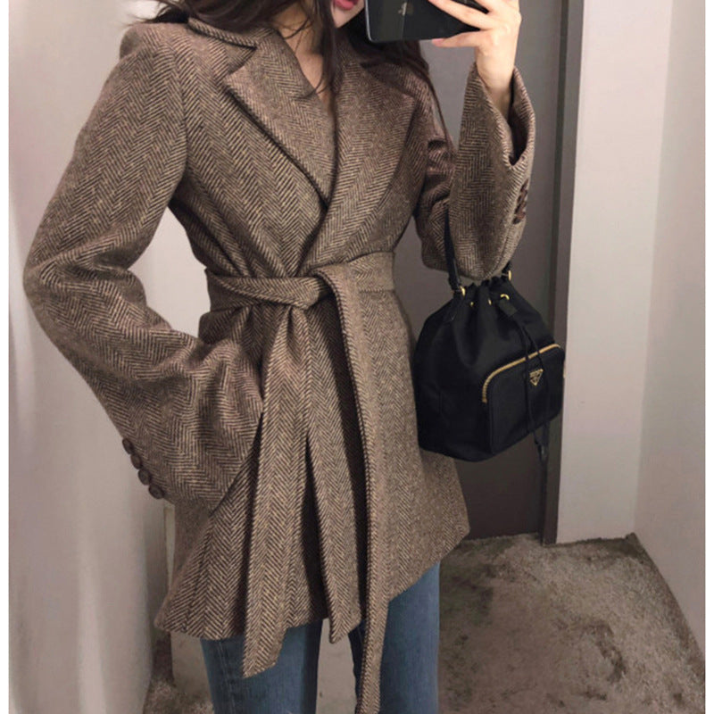 Retro British Style Loose Suit