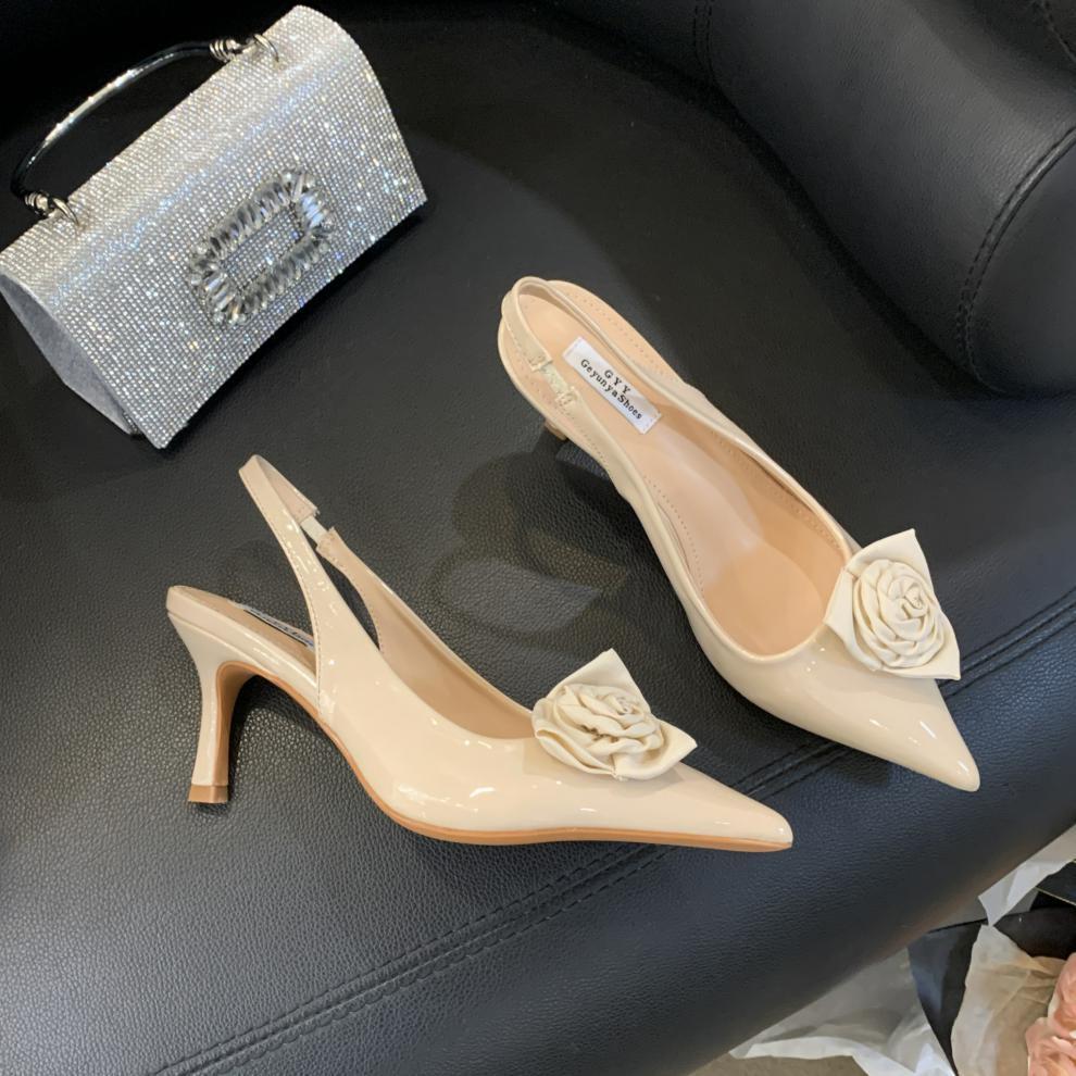 Flower High Heel Pointed Toe Shoes