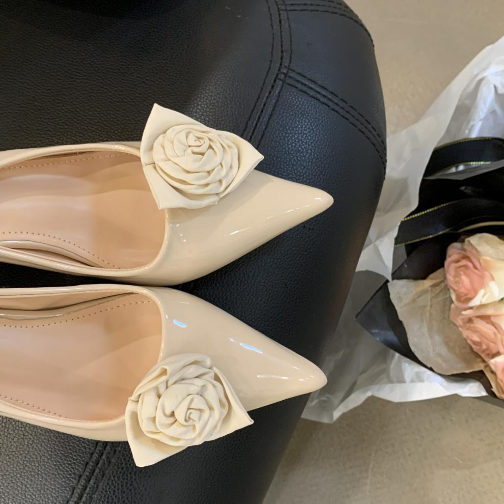 Flower High Heel Pointed Toe Shoes