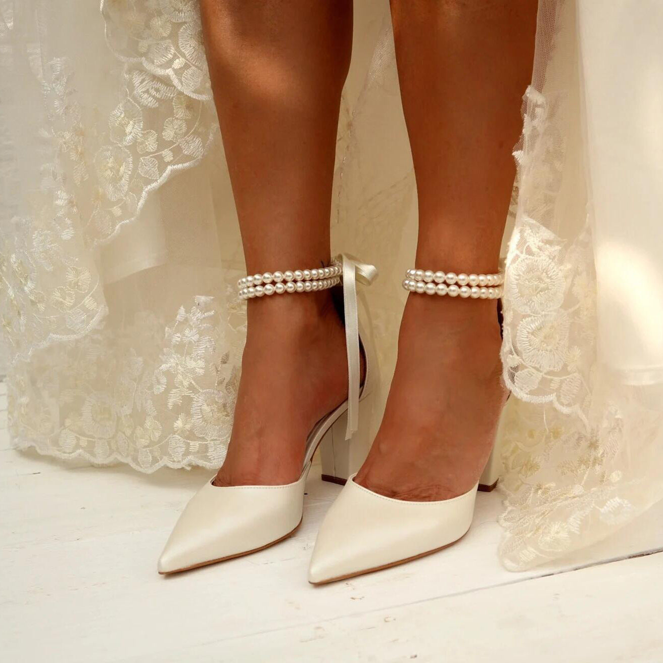 Wedding Pointed Women's Chunky Heel