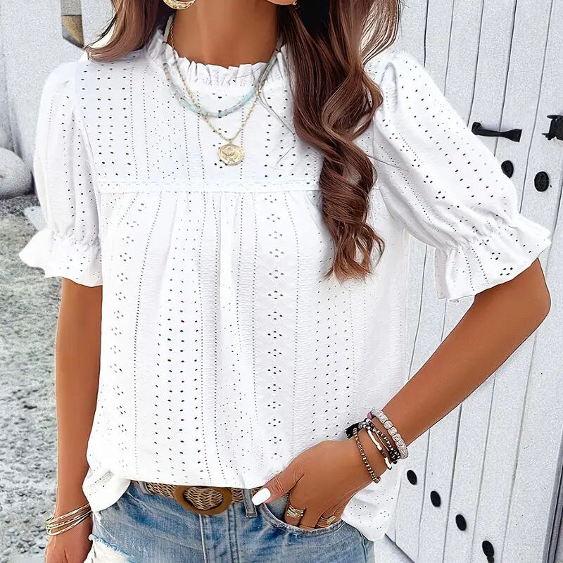 Women's Elegant Ruffle Detail Blouse