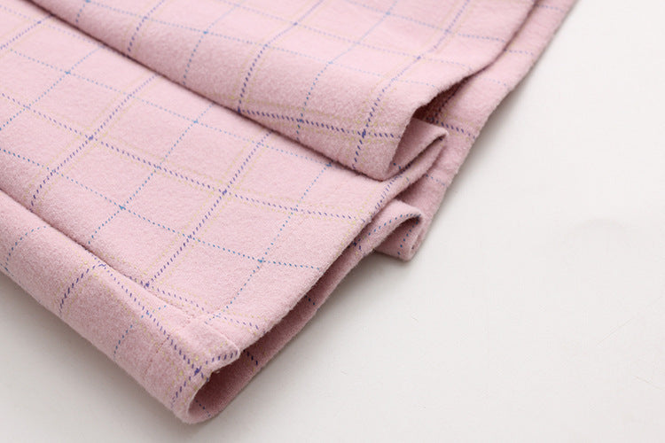 Plaid woolen skirt