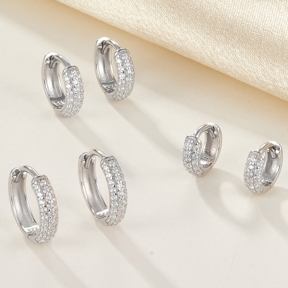 Paved Hoops Earrings