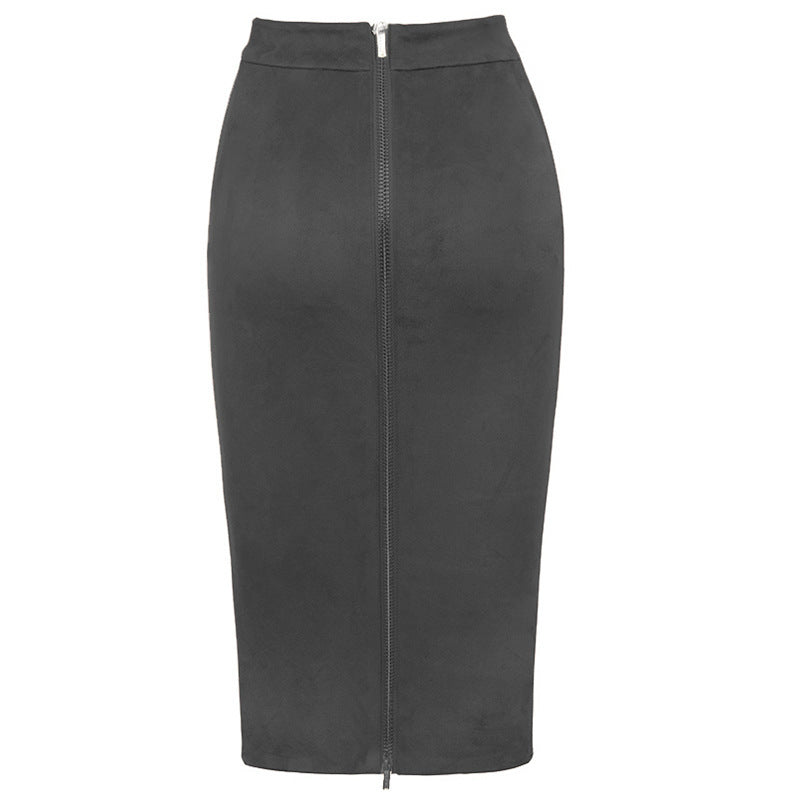 Velvet Leather Skirt