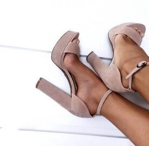 Solid Casual High Heels