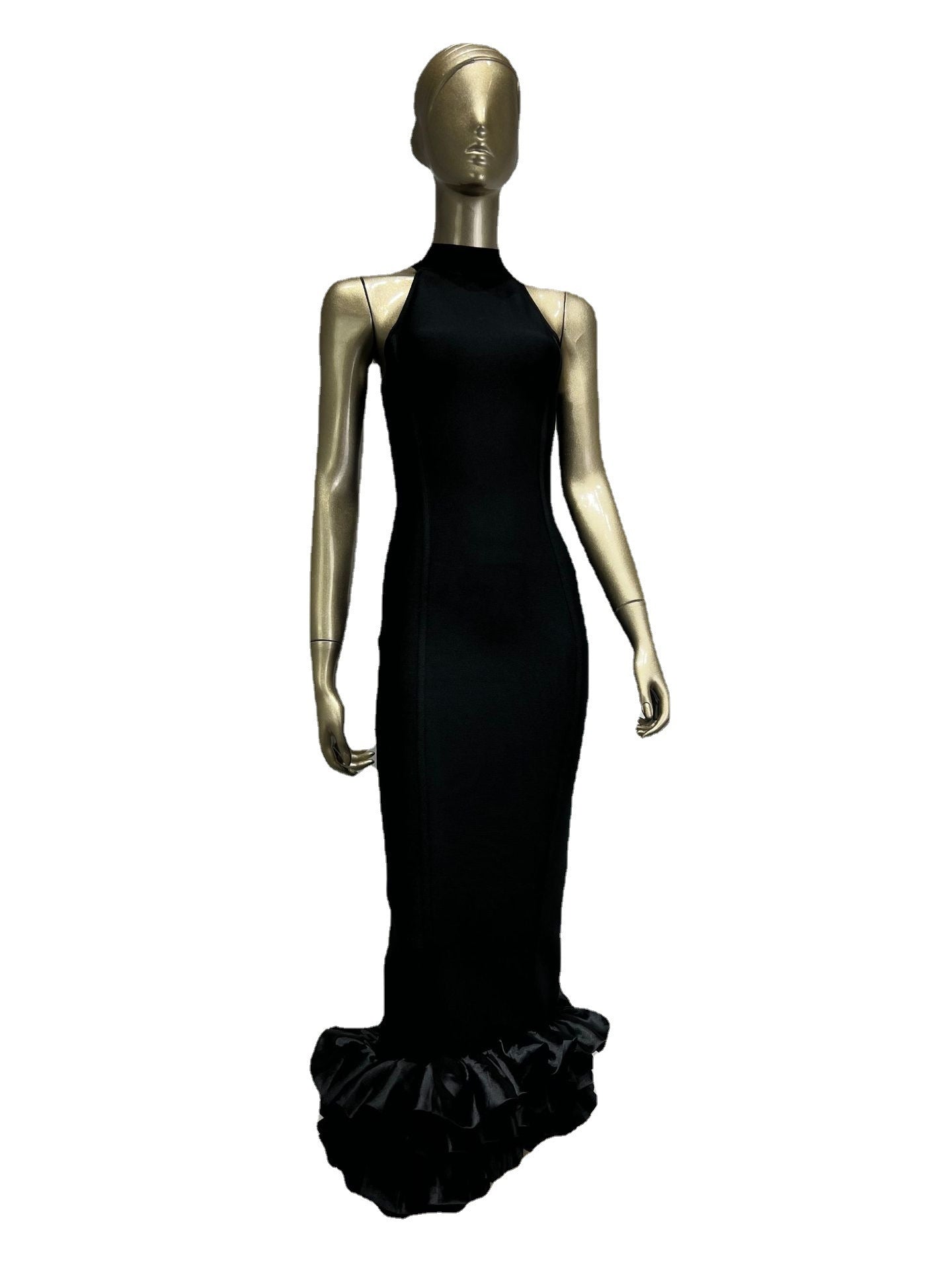 Elegant Sleeveless Cascading Dress