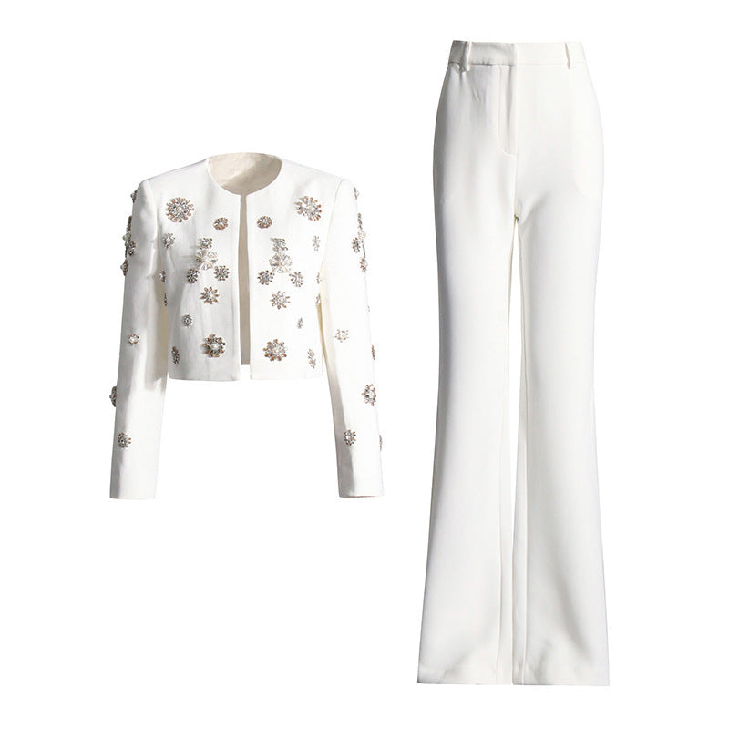 Fashionable With Side-slit Bootcut Trousers