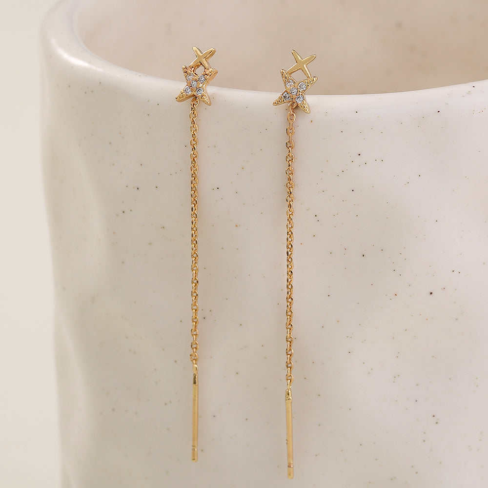 Micro-zircon Fashion Letter Earrings
