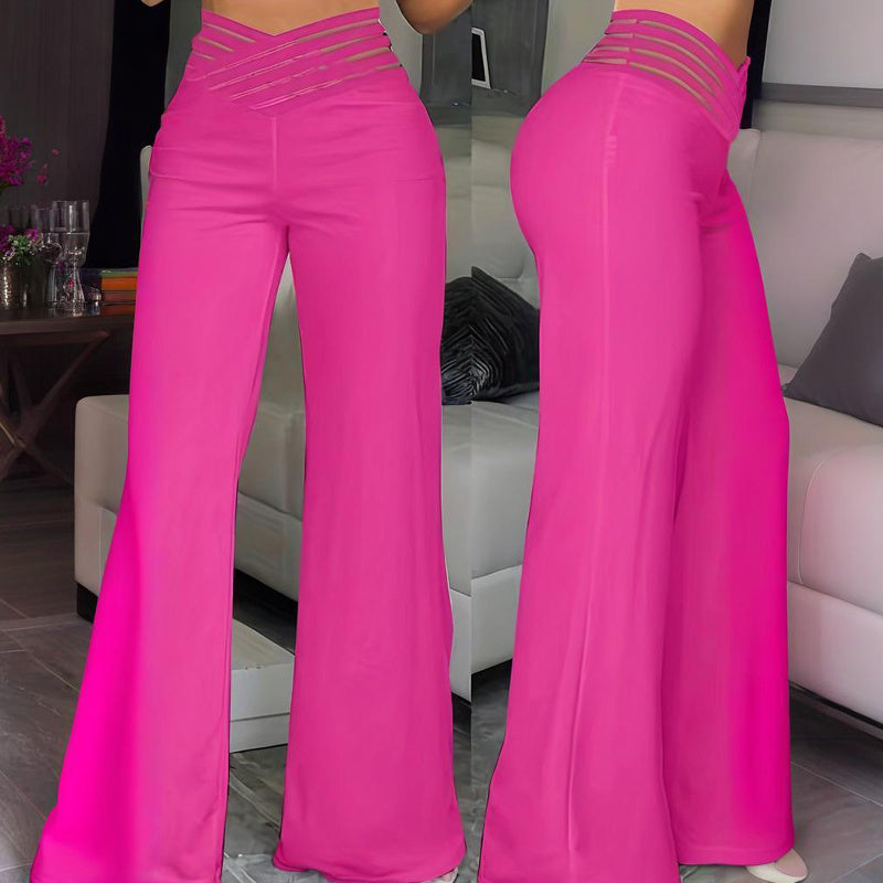 Transparent Mesh High Waist Pants
