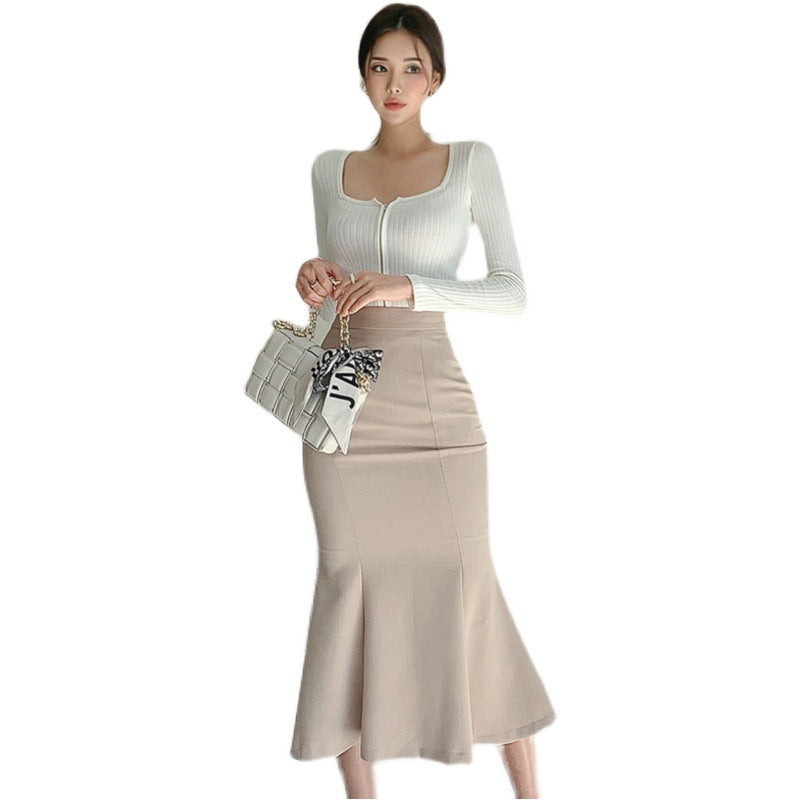 Two-piece Hip Fishtail Skirt