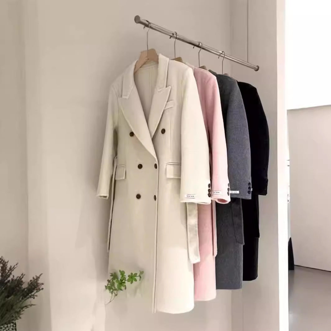 Shoulder Double-sided Wool Overcoat