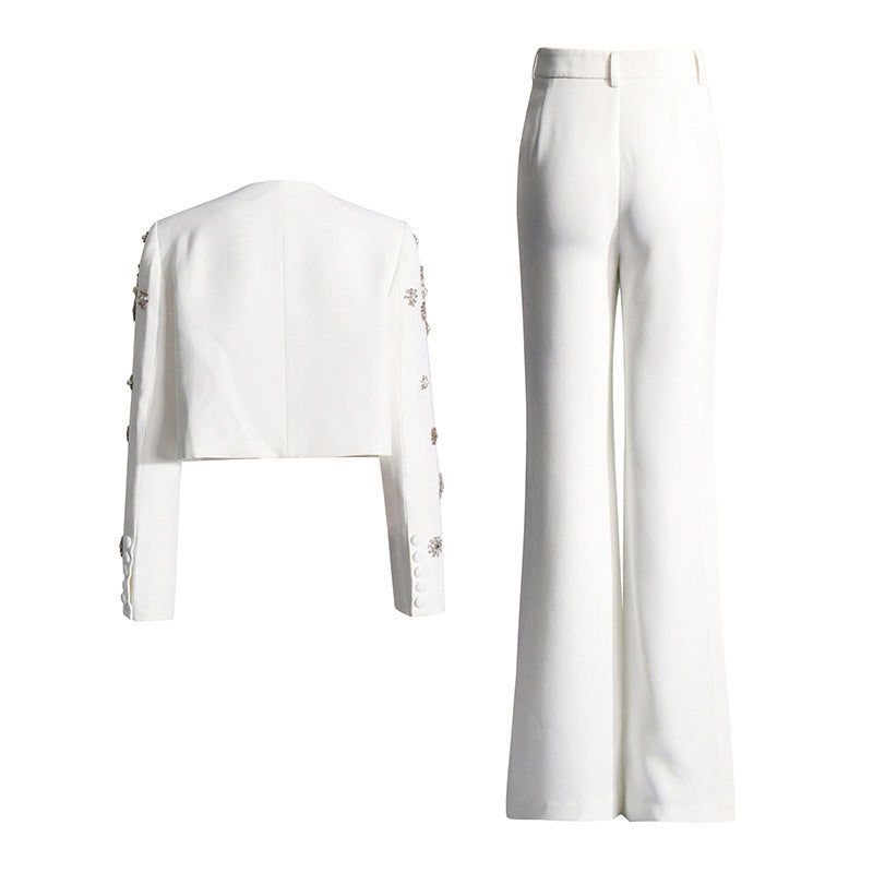 Fashionable With Side-slit Bootcut Trousers