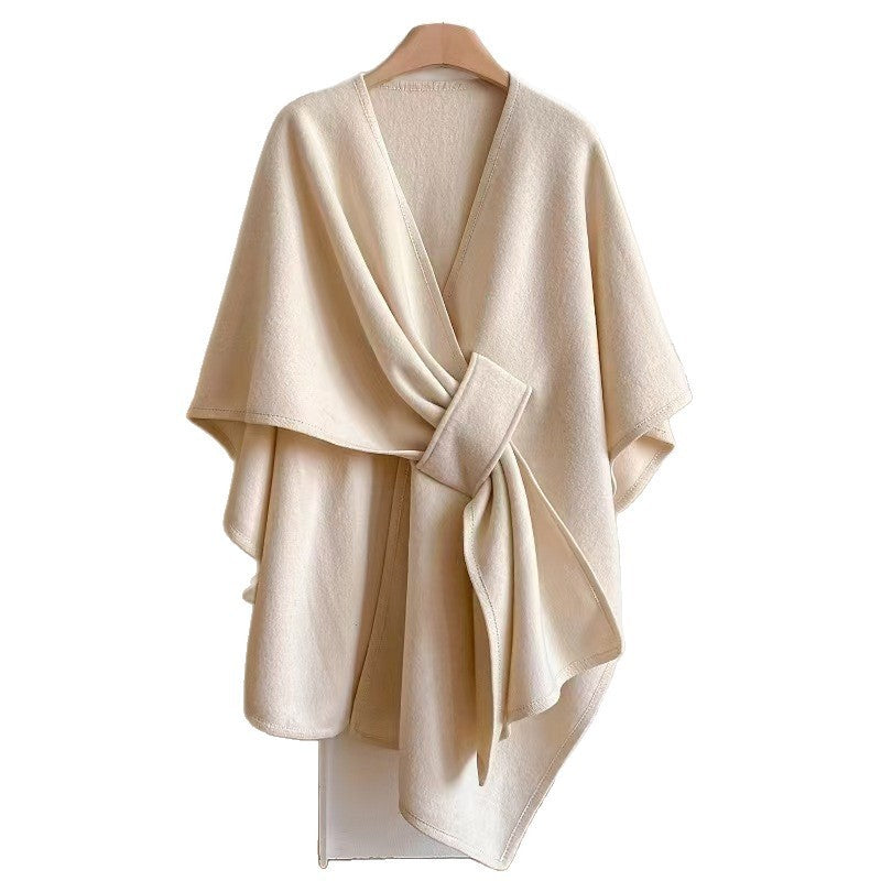 Fur Knitted Cardigan Cape And Shawl