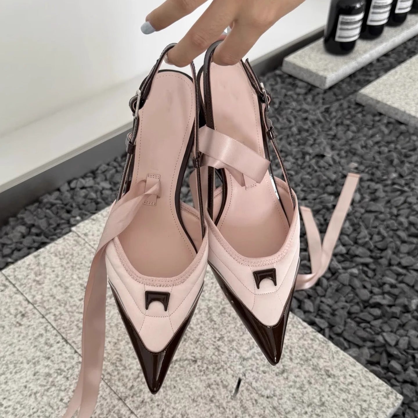 Special-shaped Root Lace-up High Heels