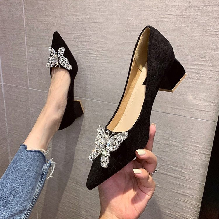 Sense Niche Elegant Thick Heel
