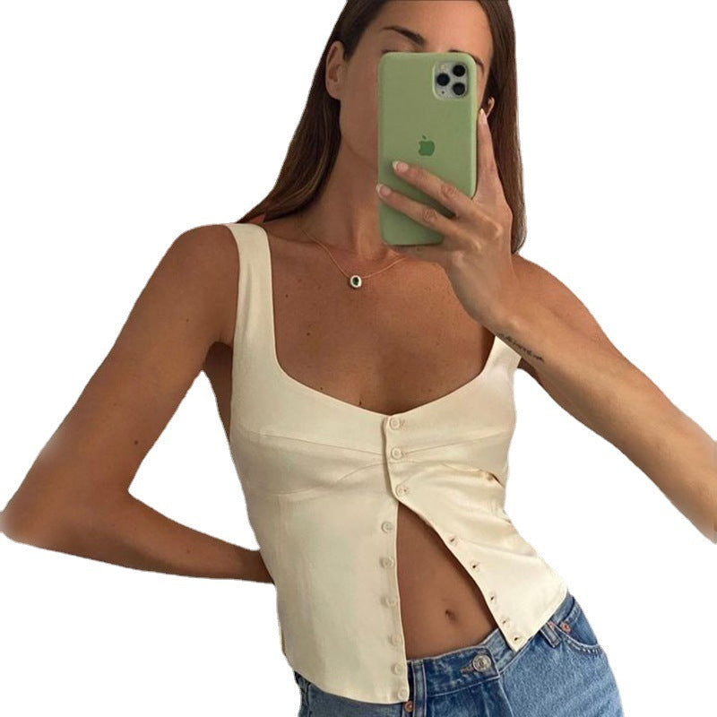 Square-neck Small Slip Top