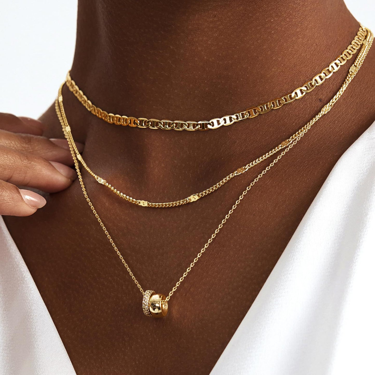 Necklace Zircon-laid Necklace