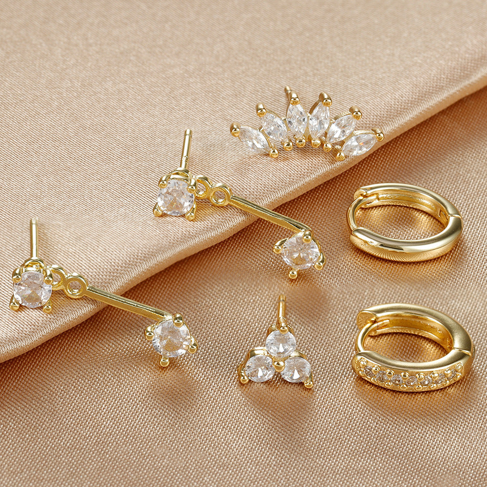 Irregular Diamond Earrings Suit