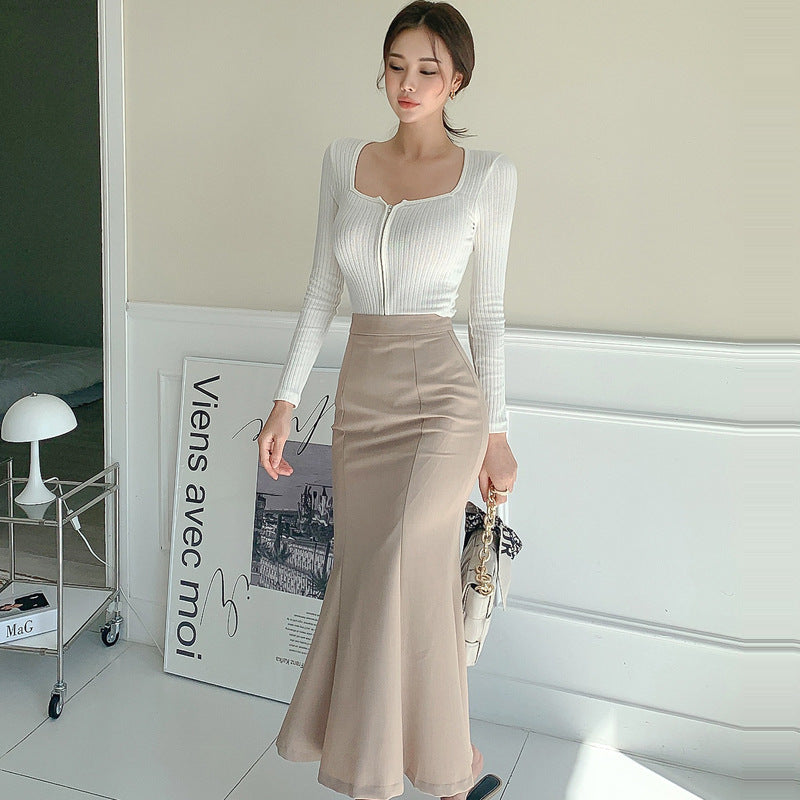 Two-piece Hip Fishtail Skirt