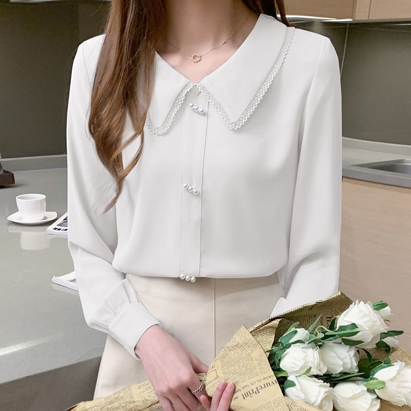Round Collar Chiffon Blouse