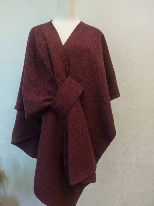 Fur Knitted Cardigan Cape And Shawl